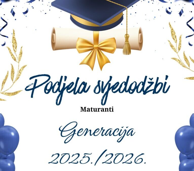 Svečana podjela svjedodžbi u Gimnaziji Gospić: Iskra ponosa i osmijesi generacije 2025./2026.