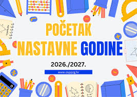 OBAVIJEST O POČETKU NASTAVNE GODINE